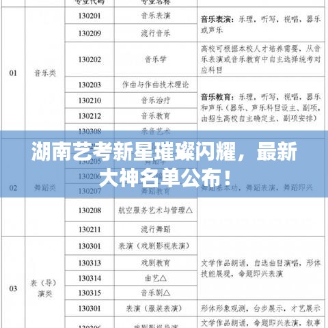 湖南藝考新星璀璨閃耀，最新大神名單公布！