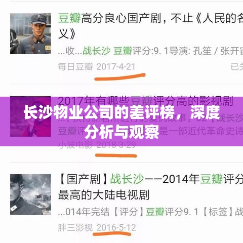長沙物業(yè)公司的差評榜，深度分析與觀察